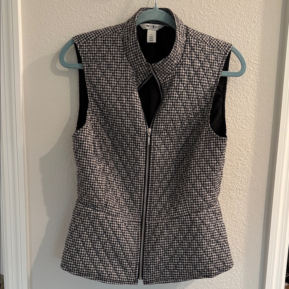 White House Black Market Houndstooth Vest